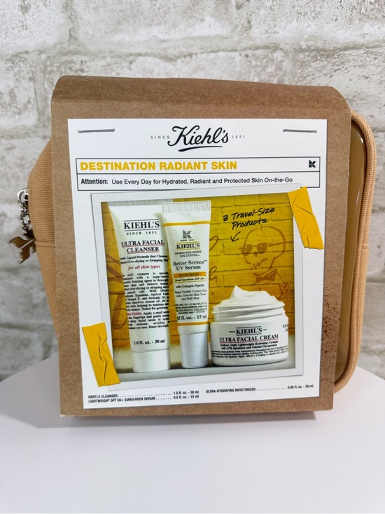 Kiehl's Other - Kiehl's Destination Radiant Skin 3 Piece Travel Set with Kiel’s Travel Bag NWT